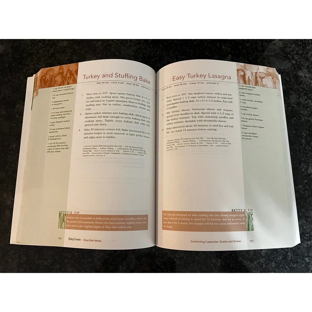 Betty Crocker One-Dish Meals Cookbook Casseroles Skillet Stir-Fries Recipes 2005